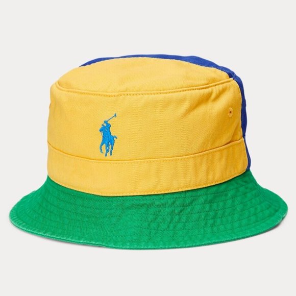 Polo Ralph Lauren Loft Color Block Bucket Hat Cap - New W/ Tags - Picture 2 of 3